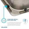 Elkay LFR1717 18 Gauge Stainless Steel 17" x 17.5" x 7.625" Single Bowl Top Mount Kitchen Sink view 2