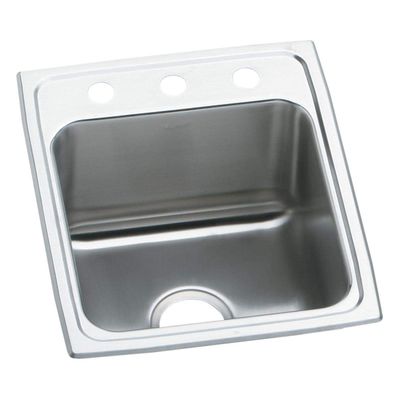 Elkay LRAD1522603 Classic Stainless Steel 15" x 22" x 6" Single Bowl Drop-In ADA Sink