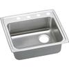 Elkay LRAD221965R2 2 Hole Gourmet Lustertone 22" x 19-1/2" Single Basin Top Mount Stainless Steel Kitchen Sink view 1