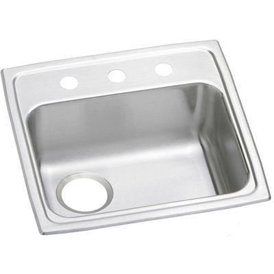 Elkay Celebrity PSRADQ191955L3 Single Bowl Top Mount Stainless Steel ADA Sink