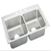 Elkay LRAD3322601 Lustertone Classic Stainless Steel 33" x 22" x 6" Equal Double Bowl Drop-in ADA Sink view 1