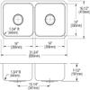 Elkay Lustertone ELUH3116 Equal Double Bowl Undermount Stainless Steel Kitchen Sink view 2