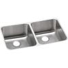 Elkay ELUH311810R Gourmet Stainless Steel Double Basin Under Mount Kitchen Sink, 30-3/4" x 18-1/2"/36" view 1