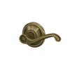 Schlage F10 V FLA 609 Flair Door Lever, Hall & Closet Passage Lock, Antique Brass view 4