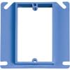 Carlon A411 Outlet Box Cover, Square, Raised, 1 Gang, 4-Inch, Blue view 1