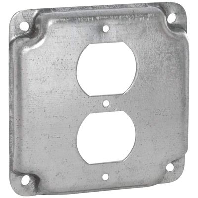 Steel City RS12 Outlet Box Surface Cover, Square, Raised, 4-Inch, Galvanized, 50-Pack