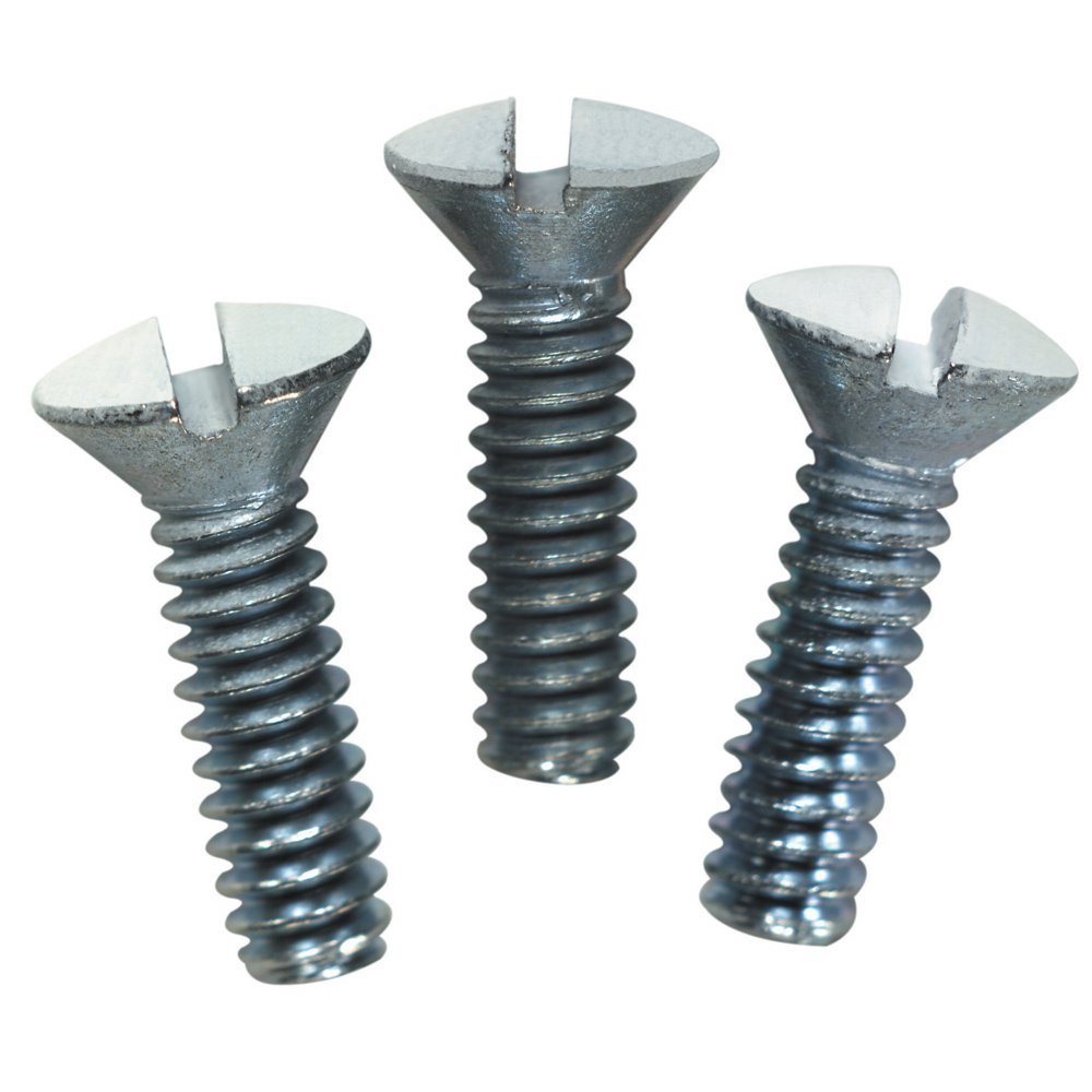 Leviton 88000-PRT 1/2-Inch Long 6-32 Thread, Oval Head Milled Slot Replacement Wallplate Screws, 10-Pack, White