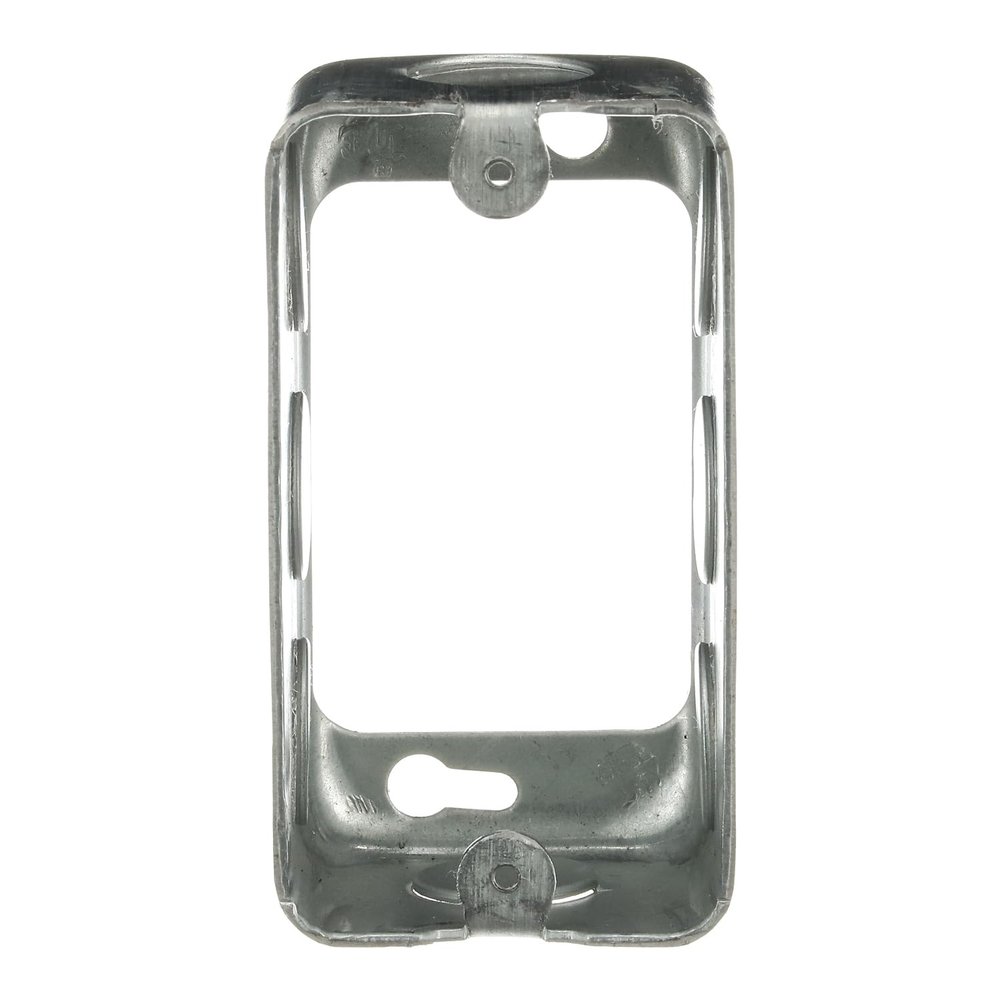Steel City 593611/2 4" x 2-1/8" Utility Box Exension Ring, One Gang, 1-7/8" Deep, 1/2" Knockouts, Pre-Galvanized Steel, Drawn Construction