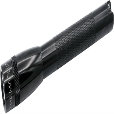 Maglite Mini LED 2-Cell AA Flashlight with Holster, Black, 6.5 inch, SP2201HLp
