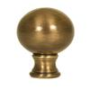 Solid Antique Brass Sphere Lamp Finial 1.75"h view 1