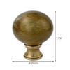 Solid Antique Brass Sphere Lamp Finial 1.75"h view 2