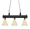 Riviera - 3 Light Island/Billiard in Billiard Style - 13.75 Inches Wide by 13 Inches High-Matte Black Finish-Golden Mott view 3