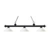 Riviera - 3 Light Island/Billiard in Billiard Style - 13.75 Inches Wide by 13 Inches High-Matte Black Finish-Matte Opal view 1