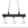 Riviera - 3 Light Island/Billiard in Billiard Style - 13.75 Inches Wide by 13 Inches High-Matte Black Finish-Matte Opal view 3