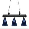 Riviera - 3 Light Island/Billiard in Billiard Style - 14.25 Inches Wide by 14.25 Inches High-Matte Black Finish-Dark Blu view 2