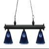 Riviera - 3 Light Island/Billiard in Billiard Style - 14.25 Inches Wide by 14.25 Inches High-Matte Black Finish-Dark Blu view 3