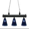 Riviera - 3 Light Island/Billiard in Billiard Style - 14.25 Inches Wide by 14.25 Inches High-Matte Black Finish-Dark Blu view 4