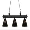Riviera - 3 Light Island/Billiard in Billiard Style - 14.25 Inches Wide by 14.25 Inches High-Matte Black Finish-Smoke Sh view 2
