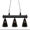 Riviera - 3 Light Island/Billiard in Billiard Style - 14.25 Inches Wide by 14.25 Inches High-Matte Black Finish-Smoke Sh view 3