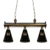 Riviera - 3 Light Island/Billiard in Billiard Style - 14.25 Inches Wide by 14.25 Inches High-Matte Black Finish-Smoke Sh view 4