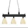 Riviera - 3 Light Island/Billiard in Craftsman Style - 13.5 Inches Wide by 12.75 Inches High-Matte Black Finish-Golden M view 3