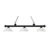 Riviera - 3 Light Island/Billiard in Craftsman Style - 13.5 Inches Wide by 12.75 Inches High-Matte Black Finish-Matte Op view 1