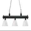 Riviera - 3 Light Island/Billiard in Craftsman Style - 13.5 Inches Wide by 12.75 Inches High-Matte Black Finish-Matte Op view 2
