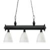Riviera - 3 Light Island/Billiard in Craftsman Style - 13.5 Inches Wide by 12.75 Inches High-Matte Black Finish-Matte Op view 3