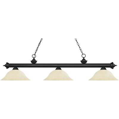 Z-Lite Billiard Light with Golden Mottle Shade