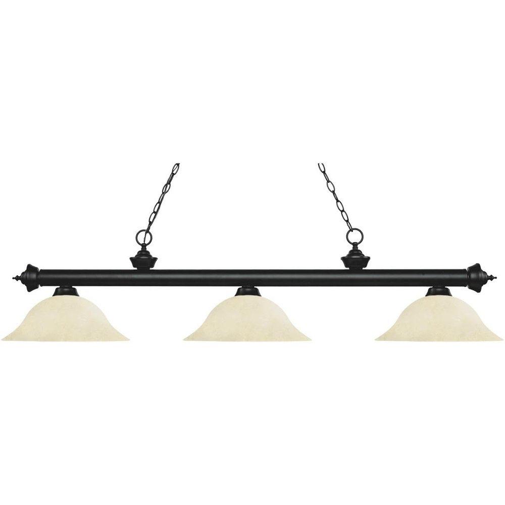 Z-Lite Billiard Light with Golden Mottle Shade