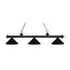 Riviera - 3 Light Island/Billiard in Billiard Style - 16 Inches Wide by 13.5 Inches High-Matte Black Finish-Matte Black view 1
