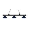 Riviera - 3 Light Island/Billiard in Billiard Style - 16 Inches Wide by 13.5 Inches High-Matte Black Finish-Navy Blue Sh view 1