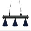 Riviera - 3 Light Island/Billiard in Billiard Style - 16 Inches Wide by 13.5 Inches High-Matte Black Finish-Navy Blue Sh view 2