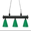 Riviera - 3 Light Island/Billiard in Billiard Style - 14.25 Inches Wide by 14.25 Inches High-Matte Black Finish-Green Sh view 2