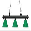 Riviera - 3 Light Island/Billiard in Billiard Style - 14.25 Inches Wide by 14.25 Inches High-Matte Black Finish-Green Sh view 3