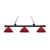 Riviera - 3 Light Island/Billiard in Billiard Style - 14.25 Inches Wide by 14.25 Inches High-Matte Black Finish-Red Shad view 1