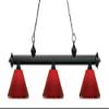 Riviera - 3 Light Island/Billiard in Billiard Style - 14.25 Inches Wide by 14.25 Inches High-Matte Black Finish-Red Shad view 3