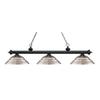Riviera - 3 Light Island/Billiard in Billiard Style - 16 Inches Wide by 13.25 Inches High-Matte Black Finish-Brushed Nic view 1