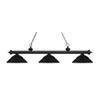 Riviera - 3 Light Island/Billiard in Billiard Style - 16 Inches Wide by 13.25 Inches High-Matte Black Finish-Matte Black view 1