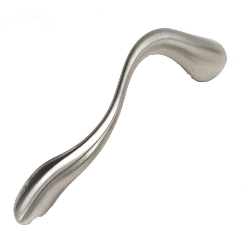 Cabinet Hardware 96Mm Squiggly Pull, Satin Nickel
