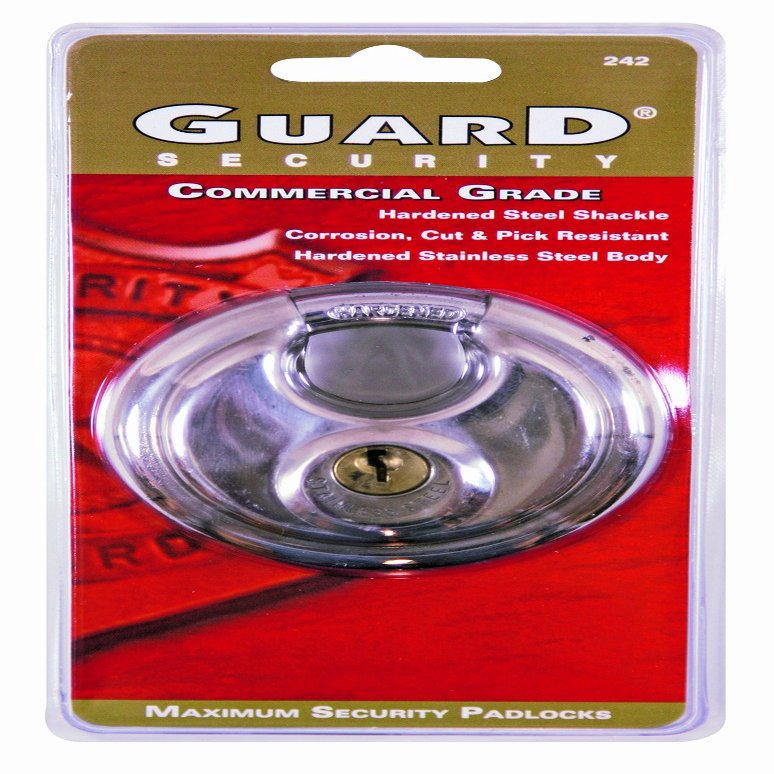 Guard Security 242 Discus Stainless Steel Padlock with 2-3/4-Inch Standard Shackle