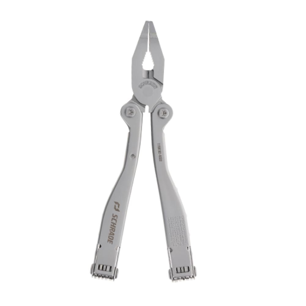 Schrade Delta Class Tough Tool with Stainless Steel 20 Piece Tough Multi-Tool with Can Opener, Pliers, Screwdrivers and Sheath for Outdoor Survival, Camping and EDC