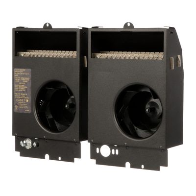 Cadet Com-Pak Twin Electric Wall Heater Assembly Only With Thermostat (Model: CST402T, Part: 67532), 13648/10236 BTU, 240/208 Volt, 4000/3000 Watt