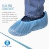 Dynarex Disposable Shoe Cover, Universal Size, Non-Conductive and Non-Skid, Have Sewn Seams with Elastic Opening and Fits Most Shoes, Ideal for Personal or Professional Use, Blue, 1 Box of 150 Pairs view 3