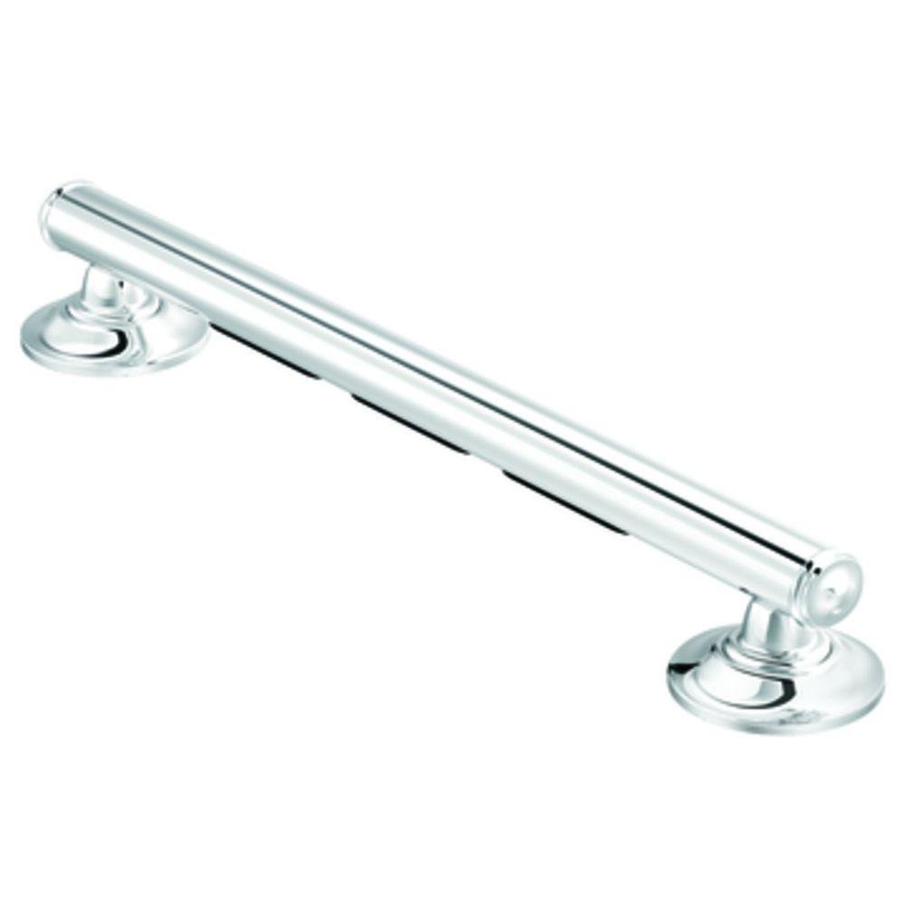 Moen LR8716D1GCH Home Care Safety 16-Inch Stainless Steel Bathroom Grab Bar, Chrome