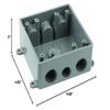 Carlon E382DE T Outlet Box, Weatherproof, 2 Gang, 4.62-Inch Length by 4.62-Inch Width by 2-Inch Depth, Gray, 1-Pack view 2