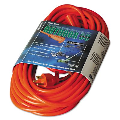 Southwire Light Duty Extension Cord, 50Ft, 16 Gauge, 3 Conductor, Outdoor Extension Cord, SJTW, Orange, 2308SW8803