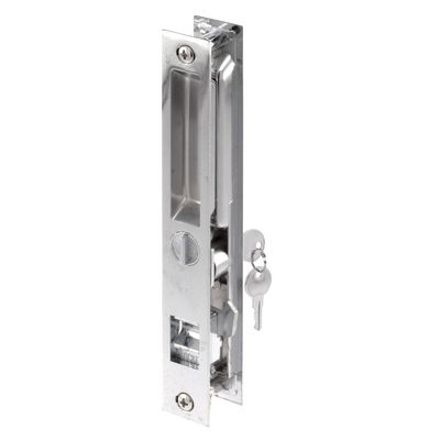 Slide-Co 14416 Chrome Plated Flush Locking, Keyed, Door Handle Set (Single Pack)