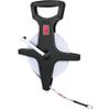 Champion Sports Open Reel Measuring Tapes Durable Hand Crank with Metal Spike, Dual-Sided Feet & Meters, Perfect for Track & Field and Long Jump, 250 Feet/75 Meters view 2