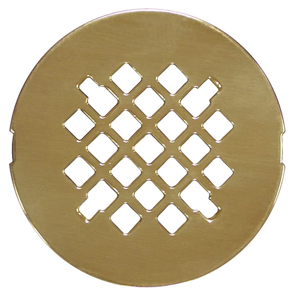 Jones Stephens 4-1/4" Polished Brass Replacement Strainer, Snap-in